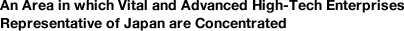 An Area in which Vital and Advanced High-Tech Enterprises Representative of Japan are Concentrated