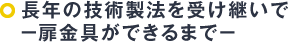 長年の技術製法を受け継いで