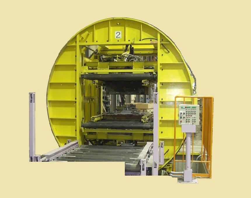 枠付抜型反転機