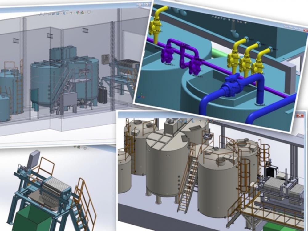 3DCADによる排水処理設備の設計